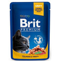 BRIT Premium Cat Adult vrecko s lososom a pstruhom pre mačky 24x 100 g