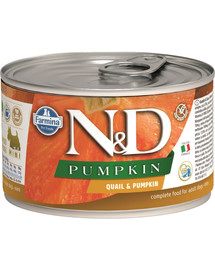 N&D DOG PUMPKIN Adult Quail & Pumpkin Mini 140g