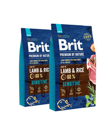 BRIT Premium By Nature Sensitive krmivo Jahňacie mäso 2 x 8 kg