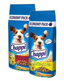 CHAPPI MIX s hovädzím mäsom, s hydinovým mäsom a zeleninou 27 kg (2x13,5 kg)