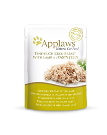 APPLAWS Cat Jelly kuracie prsia a jahňacie 70 g