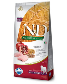 N&D Low Grain Dog Adult Giant Chicken & Pomegranate 12 kg Kompletné krmivo pre dospelých psov veľkých plemien.