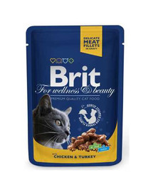 BRIT Premium Cat with Chicken & Turkey 24 x 100g