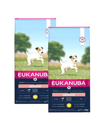 EUKANUBA Caring Senior Small Breed bohatá na čerstvé kuřecí 2 x 15kg