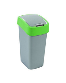 CURVER odpadkový kôš, FLIP BIN, strieborný / zelený, 45 l