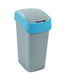 Odpadkový kôš CURVER, FLIP BIN, strieborný/modrý, 50 l