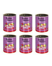 DOLINA NOTECI Premium SuperFood 800 g x 6 konzerv bez obilnín pre dospelých psov