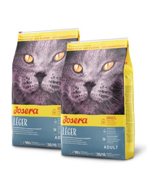 JOSERA Cat Leger pre menej aktívne dospelé mačky 2 x 10 kg