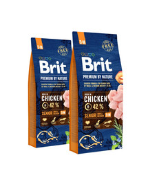 BRIT Premium By Nature Senior Malý Stredný S+M 2 x 15 kg