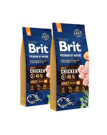 BRIT Premium By Nature Adult Medium M 2 x 15 kg