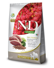 N&D Quinoa Pes Kastrovaný dospelý Stredná a Maxi kačica, brokolica a špargľa 12 kg