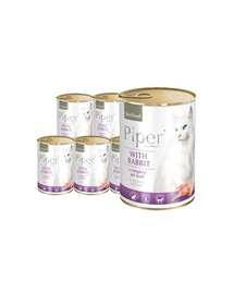 DOLINA NOTECI PIPER s králičím mäsom, konzerva pre sterilizované mačky 12x400 g