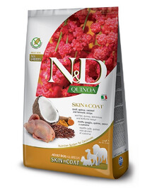 FARMINA N&D Quinoa Skin&Coat Mini Quail and Coconut, vhodné pre malé plemená 800 g