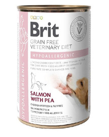 BRIT Veterinary Diet Hypoallergenic Salmon&Pea 24x400 g