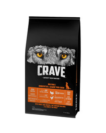 CRAVE suché krmivo pro dospělé krůtí a kuřecí maso 11,5 kg