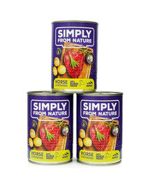 SIMPLY FROM NATURE Konské mäso a zemiaky 400 g konzerva pre psy