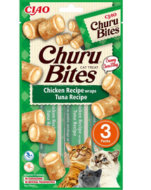 INABA Churu Bites Chicken tuna wrap 3x10g wrapy s tuniakom pre mačku