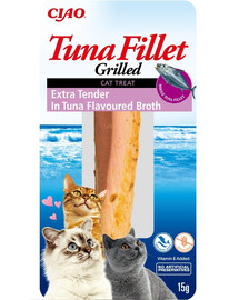 INABA Filet z tuniaka extra jemný vo vývare z tuniaka 15g extra jemný filet z tuniaka vo vývare s príchuťou tuniaka pre mačky