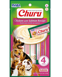INABA Churu Chicken with salmon 4x14g kuracie mäso s lososom pre psov