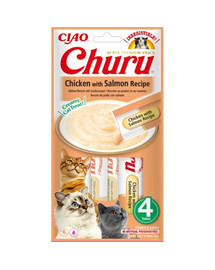 INABA Churu Chicken with salmon 4x14g kuracie mäso s lososom pre mačku