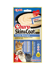 INABA Churu Skin&Coat 4x14g s tuniakom pre mačku