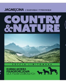 COUNTRY&NATURE Bezzbożowa karma jagnięcina 800 g