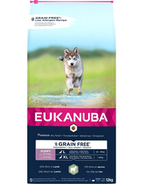 EUKANUBA Grain Free L Puppy Jehněčí 12 kg pre šteňatá veľkých plemien