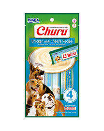 INABA Churu Chicken with cheese 4x14g kuracie mäso so syrom pre psov