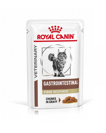 ROYAL CANIN Veterinary cat Gastrointestinal Fiber Response 12x85 g krmivo v omáčke pre mačky trpiace zápchou a zápchou