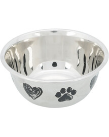 TRIXIE Nerezová miska s gumovým dnom a obrázkom 0,5 l