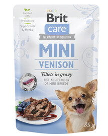 BRIT CARE Mini Adult Pouch Venison 24x85g