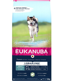 EUKANUBA Grain Free L Adult Jahňacie 12 kg pre dospelé psy veľkých plemien