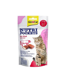 GIMCAT Nutri Pockets s hovädzím mäsom 60 g s hovädzím mäsom