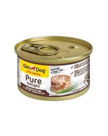 GIMDOG Pure Delight Chicken&Beef 85 g kuracie a hovädzie mäso pre dospelé psy malých plemien