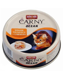 Animonda Carny Ocean Weisser Thunfisch + Garnelen 80g - mokré krmivo pro kočky s bílým tuňákem a krevetami 80g