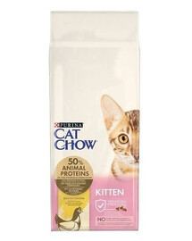 Purina Cat Chow Kitten Rich in Chicken granule pre mačiatka s kuracím mäsom 15 kg