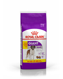 Royal Canin Giant Adult 15 kg + 3 kg ZADARMO - suché krmivo pre dospelých psov veľkých plemien 15 kg + 3 kg ZADARMO