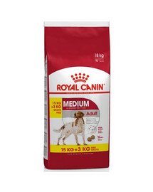 Royal Canin Medium Adult 15+3 kg granule pre dospelé psy stredných plemien
