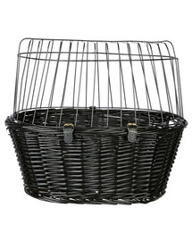Trixie proutěný košík na kolo 50x41x35 cm černý