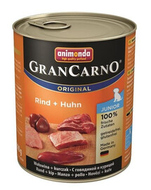 Animonda Grancarno Junior Rind + Huhn 800 g konzerva pre šteňatá s hovädzím a kuracím mäsom