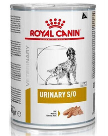 Royal Canin Veterinary Dog Urinary 410g Can - Krmivo pro dospělé psy s poruchami dolních močových cest.
