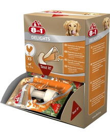 8v1 Delights XS Chicken - žvýkací kost pro psy s kuřecím masem