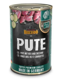 BELCANDO Super Premium morčacie, ryža, cuketa 400 g vlhké krmivo pre dospelých psov 400 g
