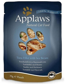 Applaws Natural Cat Food Filet z tuniaka a pražmy 70g - mokré krmivo pre mačky s tuniakom a morskými rybami 70g