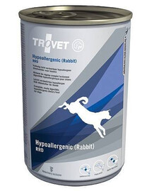 TROVET Hypoallergenic králik RRD krmivo pre psov 400 g