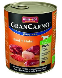 Animonda Grancarno Original Rind + Huhn 800 g konzerva pre psov s hovädzím a kuracím mäsom
