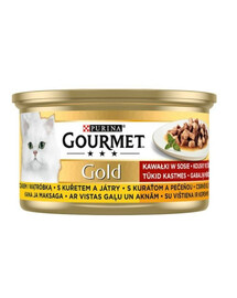  Purina Gourmet Gold konzerva s kuracím mäsom a pečeňou 85 g