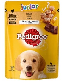 Pedigree Junior kuře s rýží v želé 100g - vlhké krmivo pro štěňata kuře s rýží v želé 100g