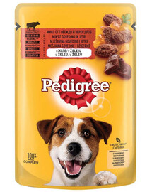 PEDIGREE Adult kapsičky pre psov, hovädzie mäso a pečeň v želé 24x 100 g