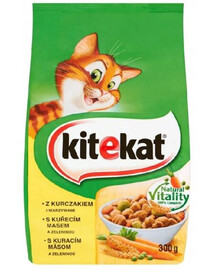 KITEKAT Natural Vitality granule pre mačky kura a zelenina 14x 300 g